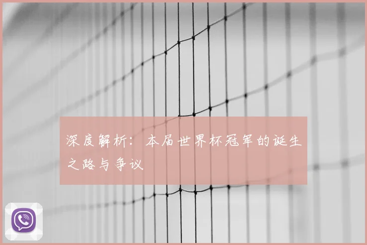 深度解析：本届世界杯冠军的诞生之路与争议